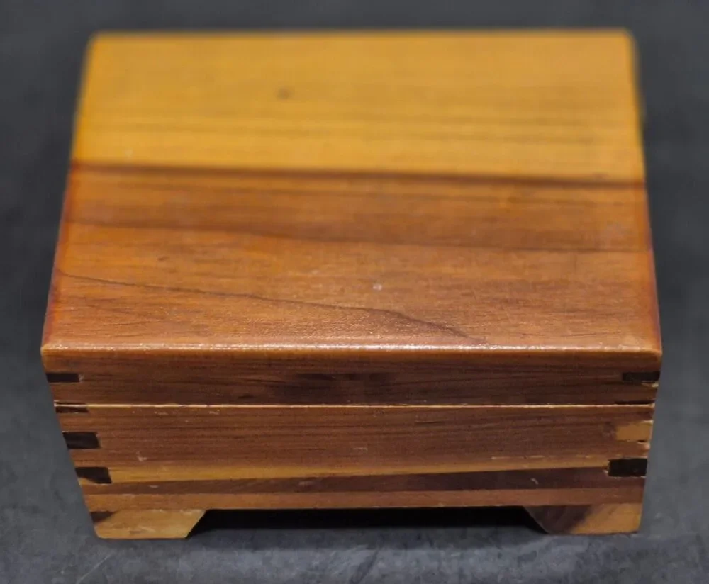 MCM Mini Cedar Chest Trinket Box Dovetail Brass Hinges 3x2x1.5